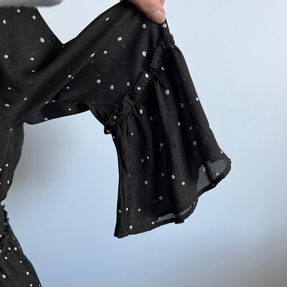 H&M - Kaki Polka Dot Midi Dress - Picture 4 of 11